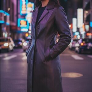 Elegant Black Women's Duster - full length